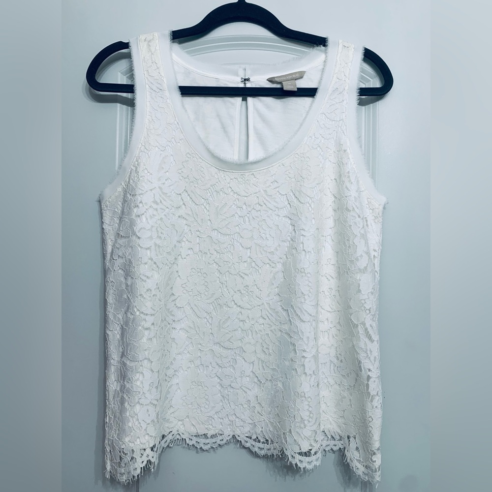 BANANA REPUBLIC, Lace Tops with Lining in Black & White - Picture 4 of 15